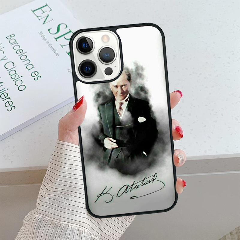 Mustafa Kemal Ataturk Signature Phone Case cover For iPhone 17 15 16 14 13 12 11 Pro Max Coque For Apple PLUS fundas