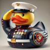Veteran Tribute Resin Duck Ornament for Home Decor