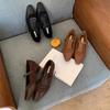 Square head word with Mary Jane single shoes versatile commuting with skirt shallow mouth with skirt personality gentle grandma shoes women