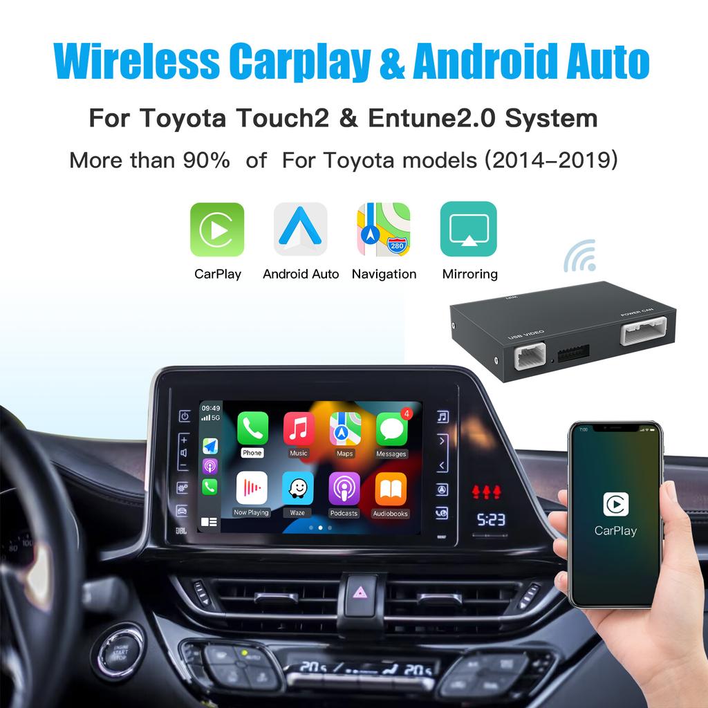 Carplay Android Auto for Toyota Touch2 Entune 2.0 Highlander Tundra Sienna Prius Yaris Camry CHR Module Multimedia