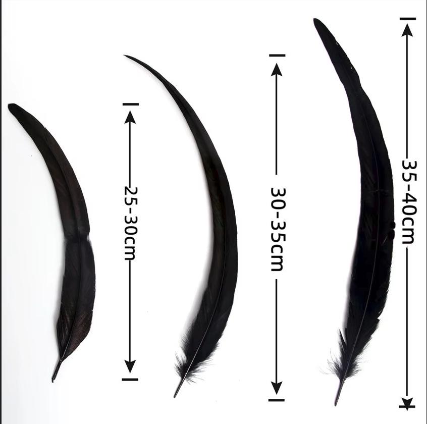Natural Rooster Tail Feathers for DIY Clothing Accessories, Handmade Props & Tassels