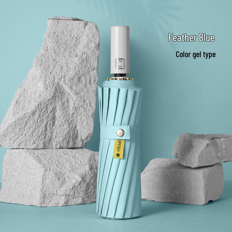 Retro 16-Bone Automatic Sun & Rain Parasol: Cooling, Anti-UV, Folding, Dual-Use Umbrella for Women