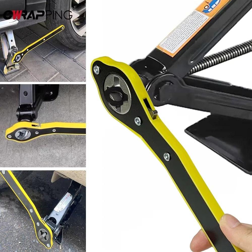 Macaco Economizador de Esforço com Cabo Longo Rotação 360° Direção Dupla Macaco Tesoura Design Cruzado Braço Oscilante Ferramenta de Reparo Automotivo Remoção de Pneu