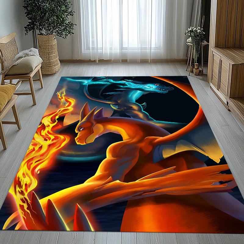 

Charizard Charmander Pokemon Living Room Non-Slip Area Rug Soft Carpet for Bedroom Kids Playroom Sofa,Home Decor Doormat Gift 40x60cm