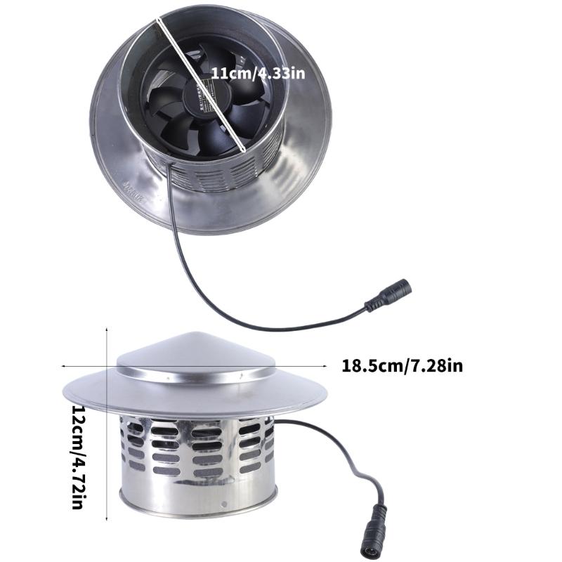 110mm Comprehensive Solar Fan Stainless Steel Construction Low Noise Ventilation Structure For Pet House Agricultural Sheds