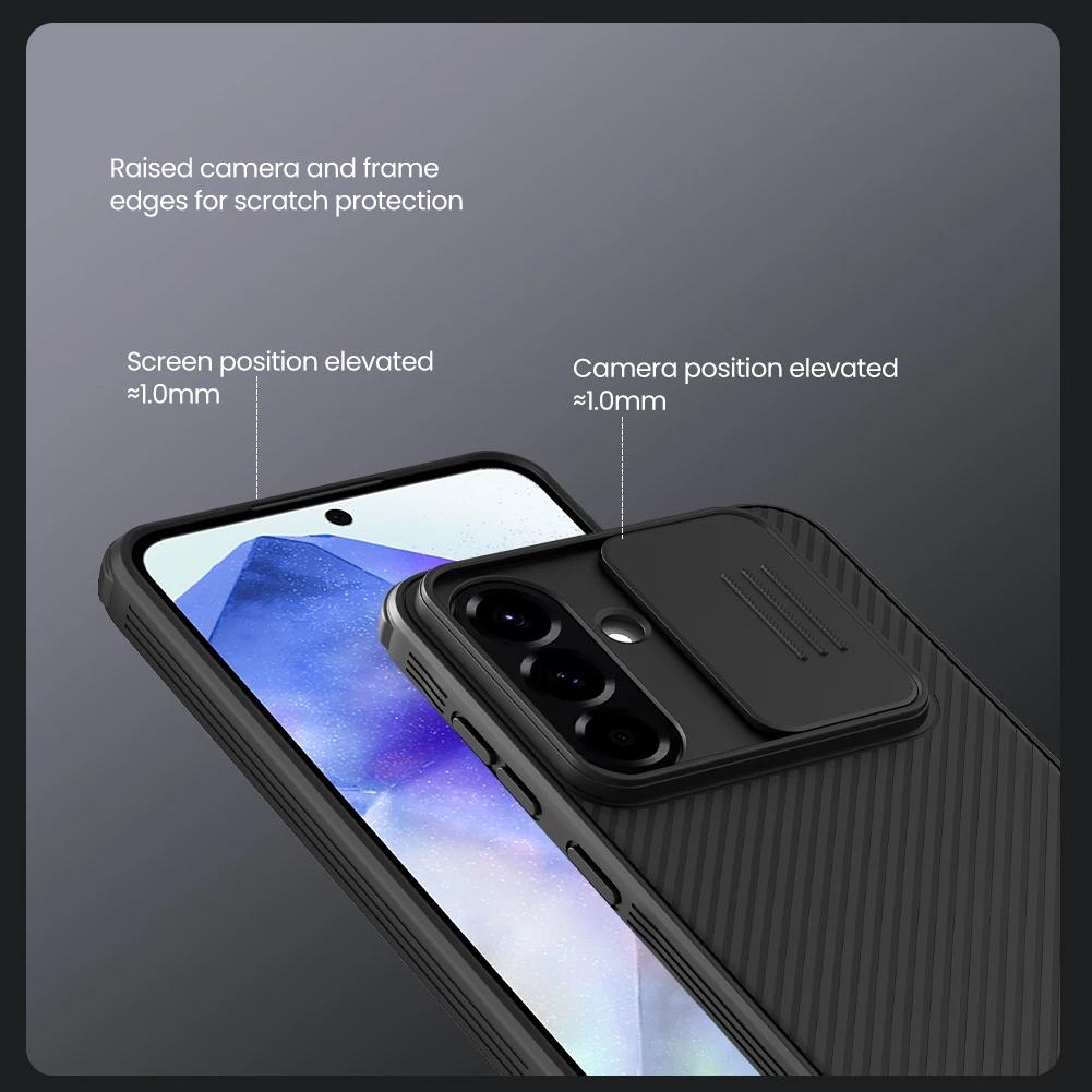 Custodia Nillkin per Samsung Galaxy A36 A55 A54 A56 5G con Copri Lente Scorrevole CamShield Pro Copertura Protettiva Ultra-Sottile in PC Rigido