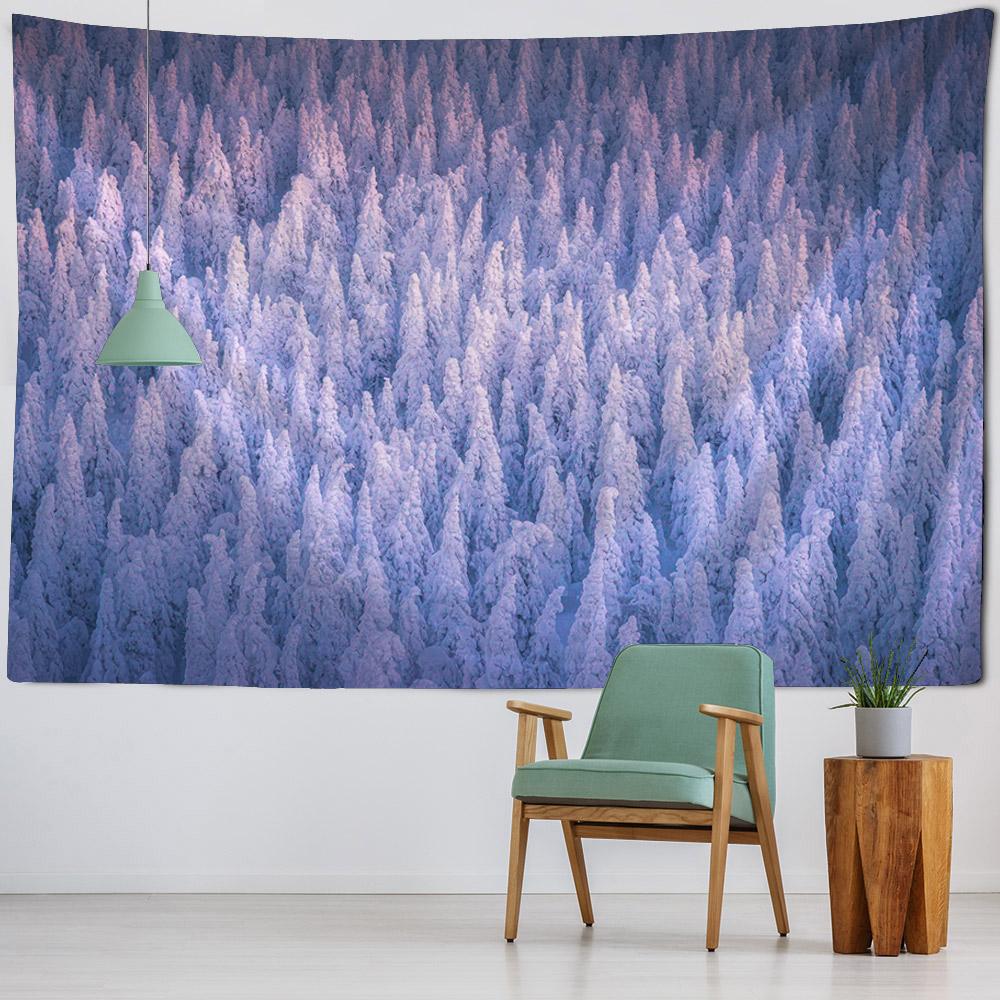 Living Room Bedroom Decoration Tapestry Natural Scenery Wall Hanging Home Wall Background Cloth Forest Tree Large-sized Tapestry