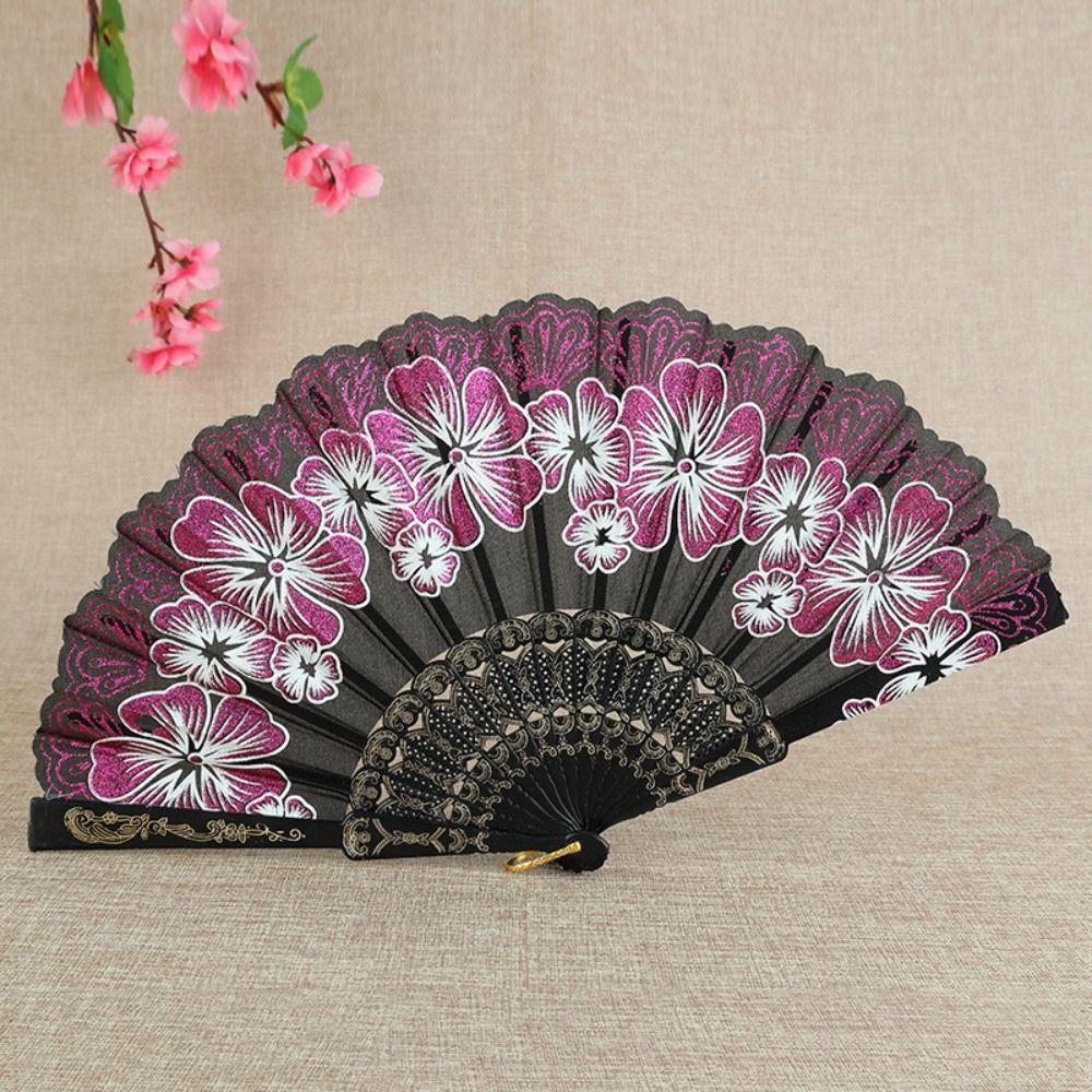 Bamboo Hand Held Fan Chinese Style Dance Fan Gifts Antique Folding Fan