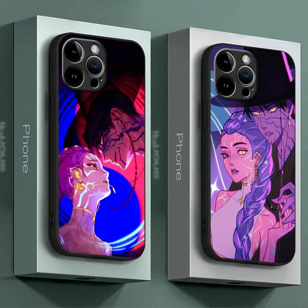 KPop Lovci démonů Jinu Pouzdro na telefon pro iPhone 16 16e 15 14 13 12 11 XS XR Plus Mini Pro Max Měkký černý Nárazuvzdorný kryt