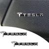 2/4pcs 3D Aluminum Stying Car Audio Speaker Emblem Sticker For Model 3 Model S Model X Model Y Roadster Auto Decoration