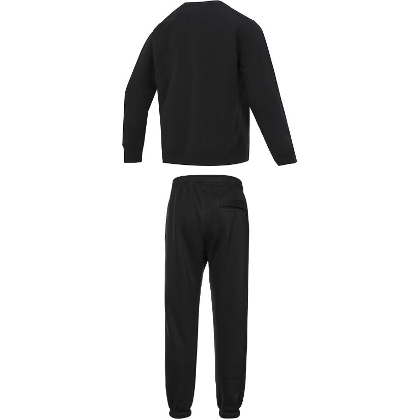 Nike Fleecegenser og bukser med elastiske mansjetter, avslappet sportsett for menn, topper, underdeler Svart DX0782-010+DX0796-010