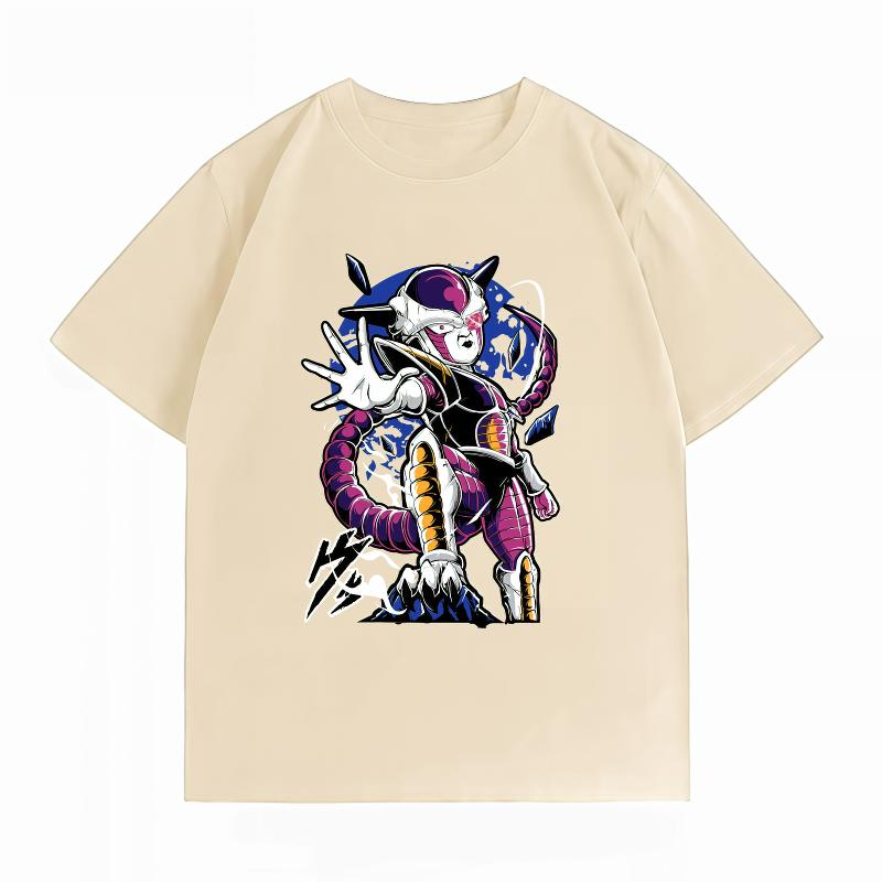 Unisexs Clothing New 100 Cotton Breathable Summer TShirt Dragon Ball Frieza Print Casual Streetwear Unisexs Tops