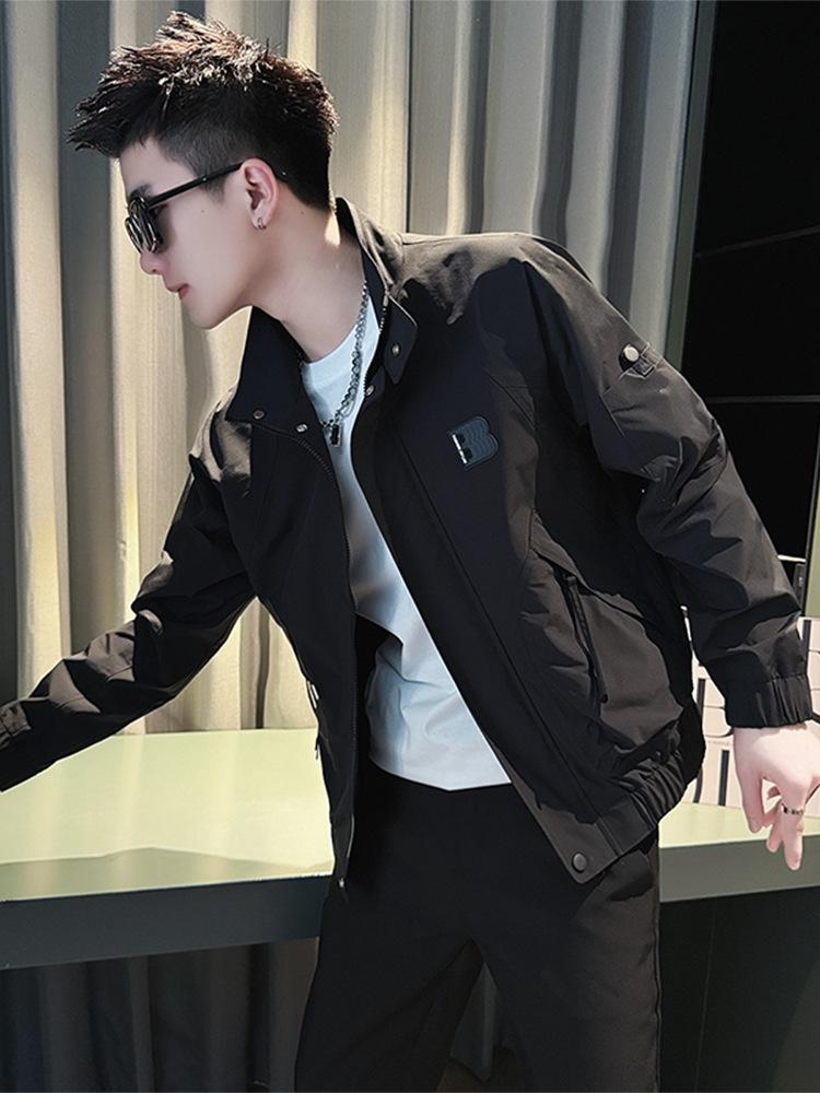 Men's Casual Jacket Spring and Autumn 2025 Design Sense New Trendy Brand Ruffian Handsome Men's Clothing Thin Autumn Jacket Men's
