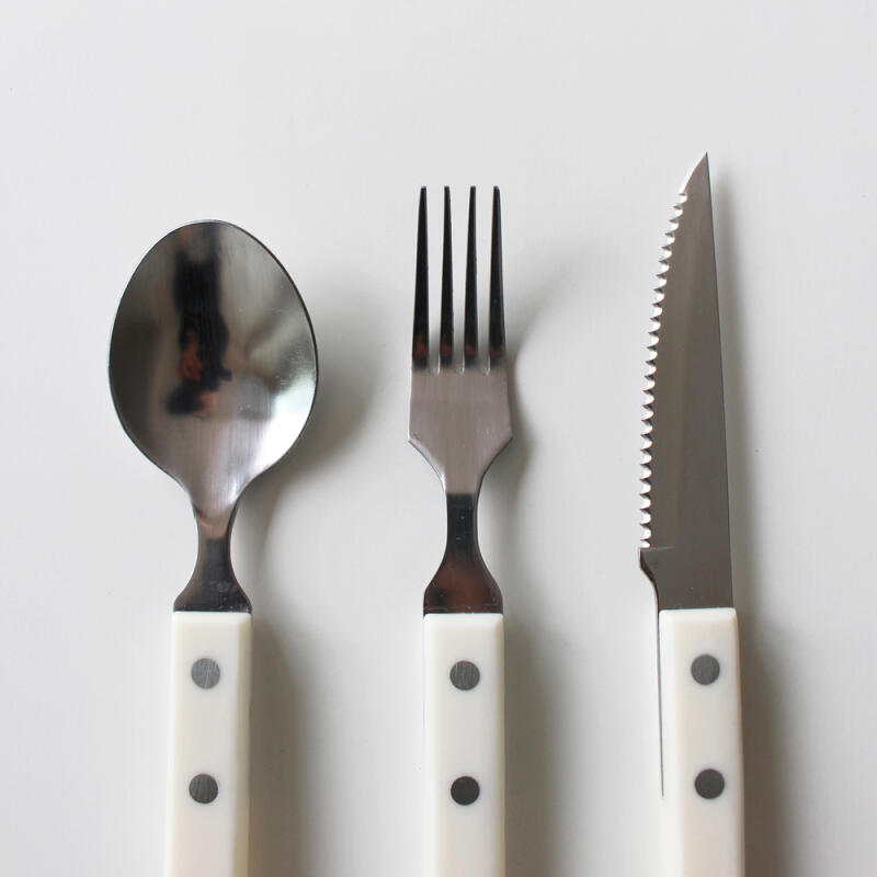 White Cafe Cutlery Spoon Fork Knife fork