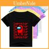 Impostor Among Us T-Shirt Kinder Sommer Rundhals Druck Lässig Ärmel Kurz