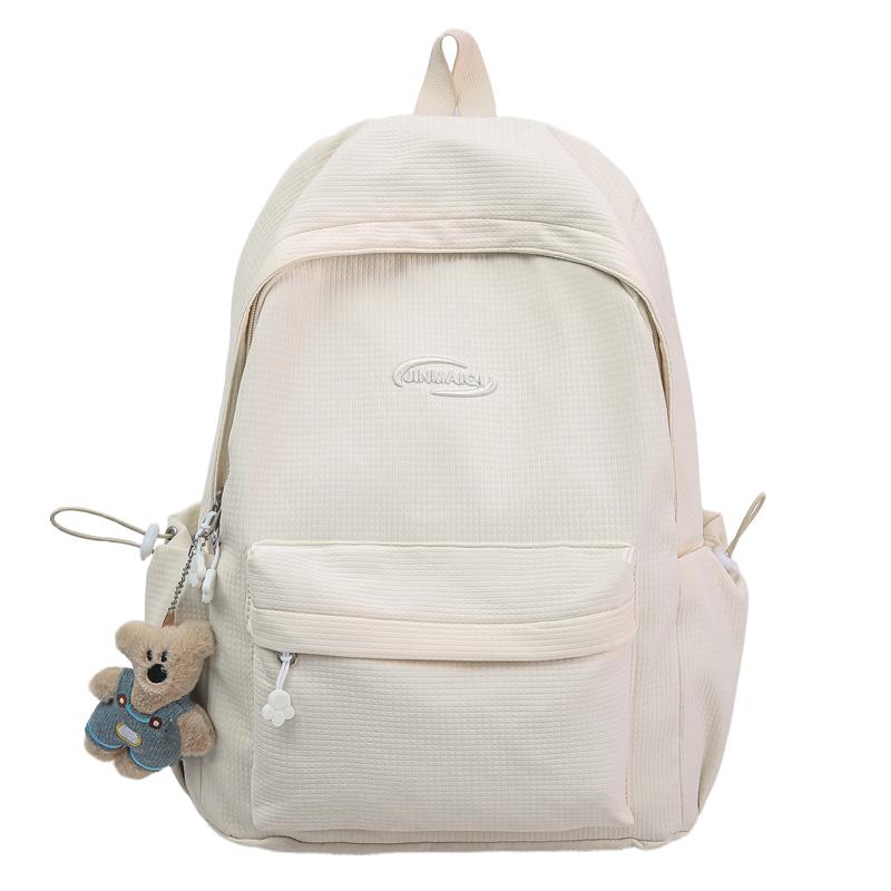 

Дитячий рюкзак Студентський шкільний рюкзак Жіночий однотонний рюкзак для дівчат Small білий