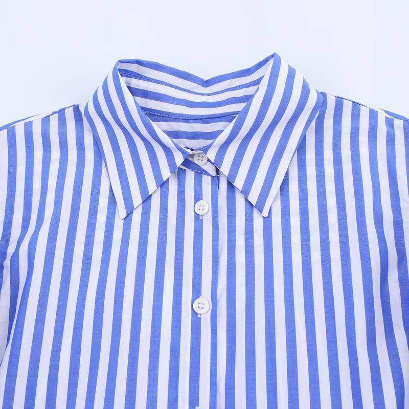 Kaslead New Women Clothes Western Style Fashion Simple and Versatile Loose Poplin Half Sleeve Shirts Top