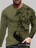3D Eagle Print Men's Long Sleeve T-shirt Autumn Daily Casual Men's Long Sleeve Top Outdoor Street Fashion Long Sleeve T-shirt