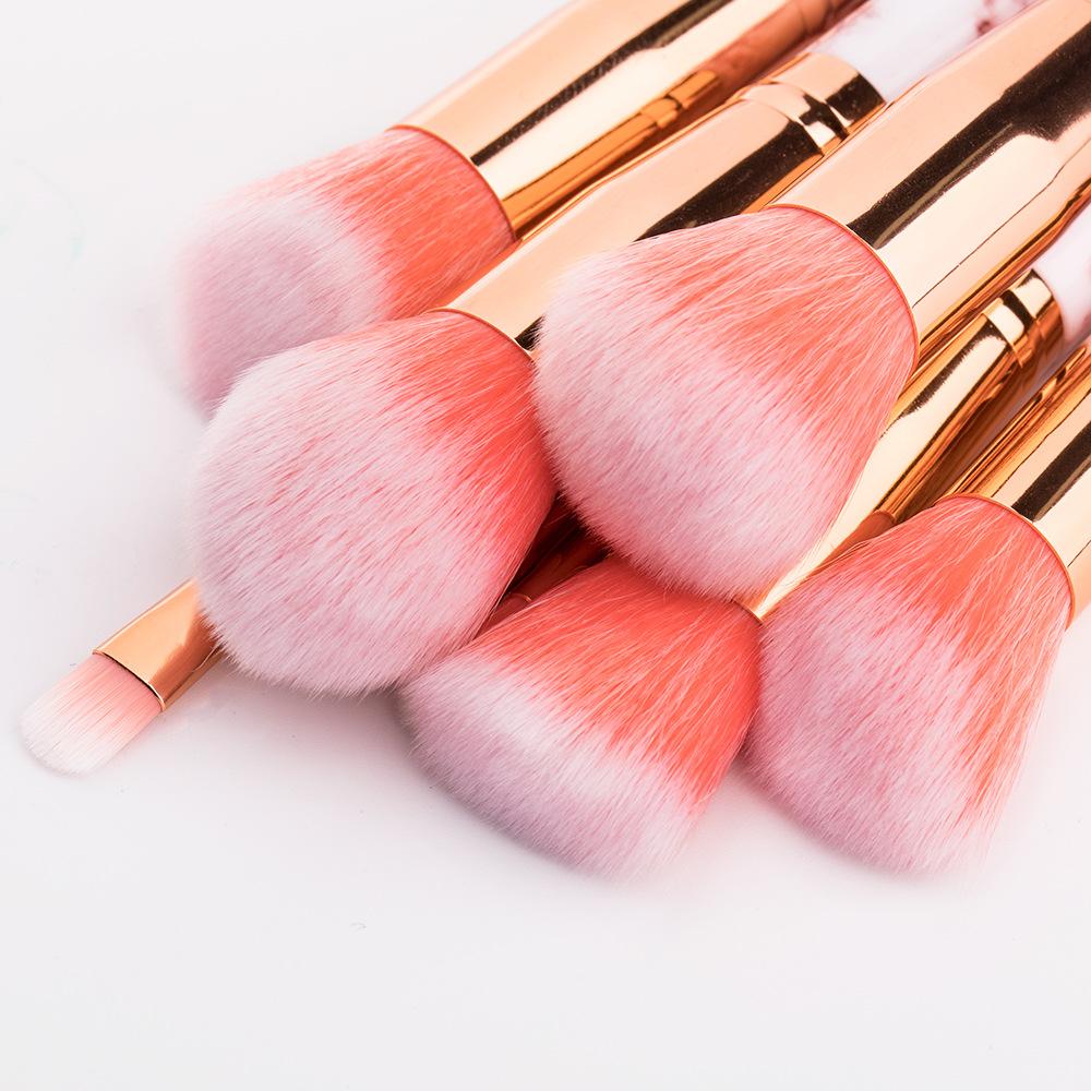 New 10 Makeup Brush Set Full Marble Beauty Tool Set Brush Blush Eyeshadow Brush