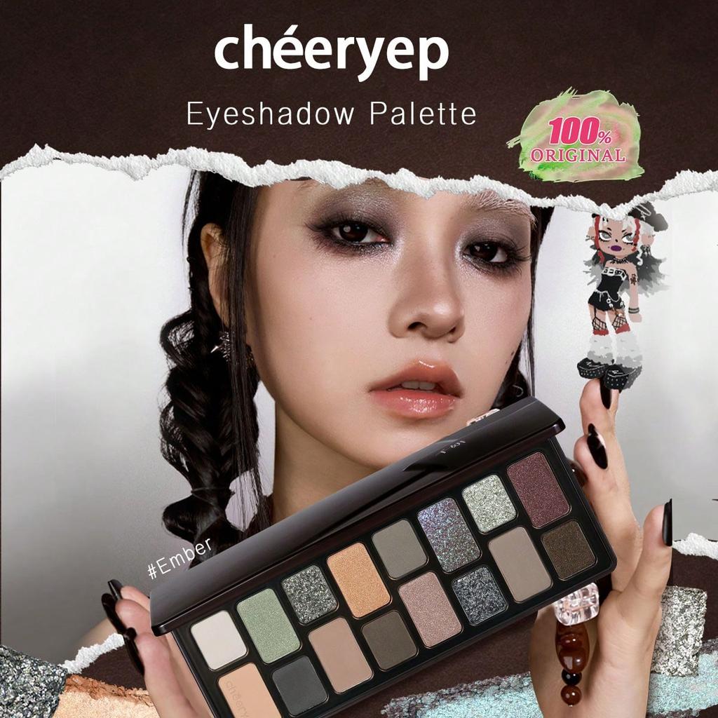 Cheeryep Eyeshadow Palette, Qianyan, 16-Color Palette, Matte, Shimmer, Satin, Metallic Texture, Multi-Color Tones, Suitable For Party, Long-Lasting