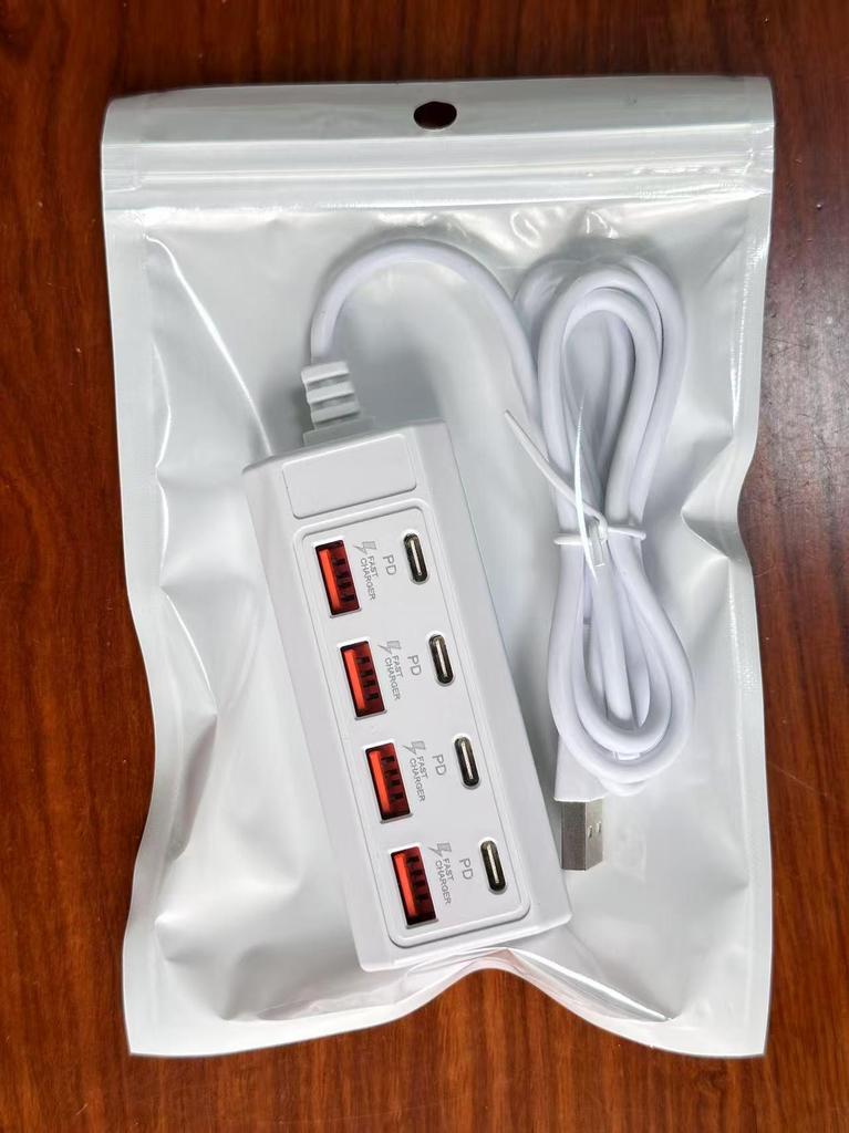 8-in-1 USB Docking Station with Type-C Fast Charging Extension