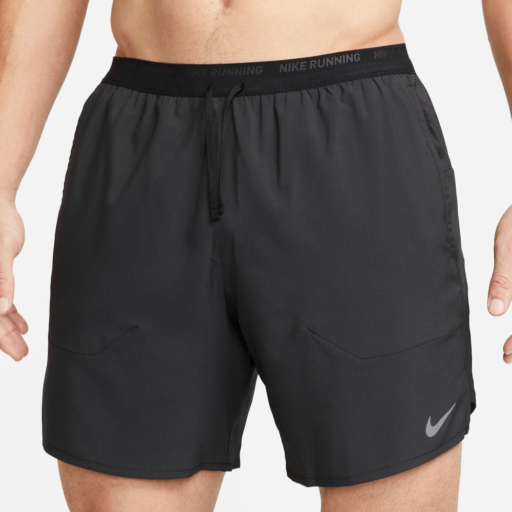 Nike Solid Color Brand Logo Split Hem Drawstring Shorts Men Shorts Black DM4761-010