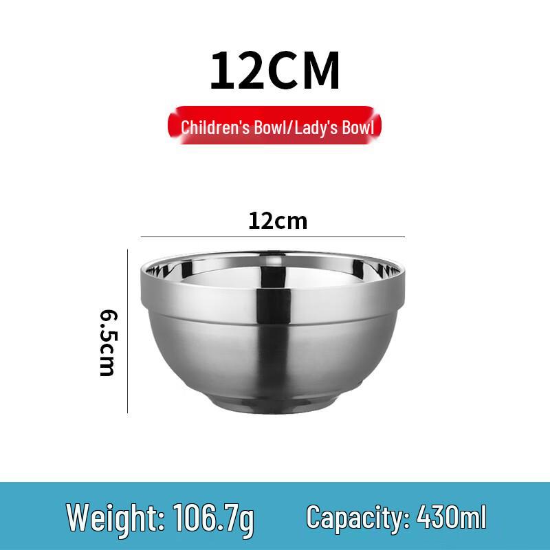 Qianxing 304 Stainless Steel Double-Wall Insulated Bowls