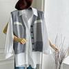 New ArriVals Open Run Women V Neck Stripe Casual Vest