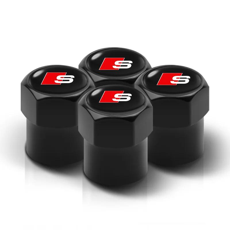 4PCS Tire Valve Stem Caps for 4HGIEW A3 A4 A5 A6 A7 A8 Q3 Q5 Q7 TT Sline S3 RS Quattro Wheel Air Valve Covers etc