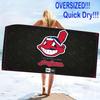 Cleveland Indians Print Beach Towel, Large Soft Quick Dry Towel for Beach Camping Swimming