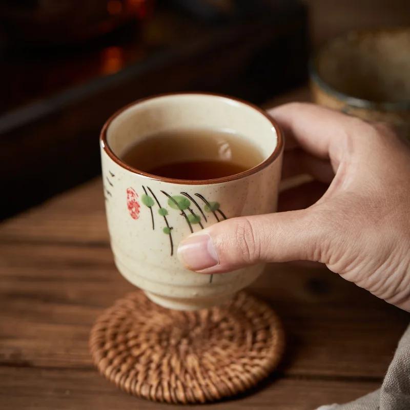 Chinesische Retro-Keramik-Teetasse, Keramikbecher, japanische Sake-Tasse, Geschirr, Teetassen, persönliche Einzeltasse, Trinkgeschirr, süße Tasse
