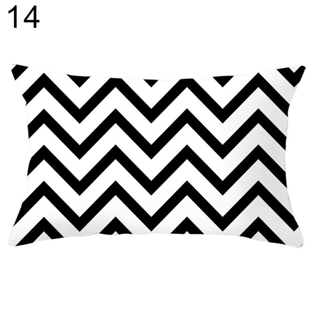 Geometric Circle Triangle Wave Pillow Case Cushion Cover Sofa Bed Car Cafe Decor