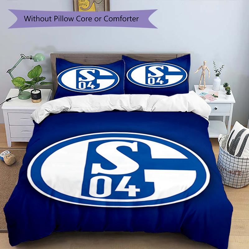 3pcs Football Team (48) Design Cover Set - HD Printed Bedding with 1 Cover and 2 Pillowcases - Perfect for Home and Dorm Decor