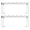 2pcs Stainless Steel Chicken Wing Leg Grill Rack Folding Barbecue Oven Roaster Stand