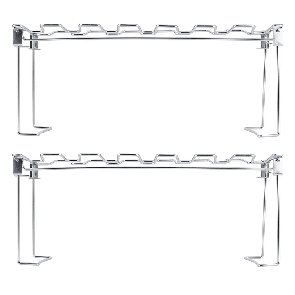 2pcs Stainless Steel Chicken Wing Leg Grill Rack Folding Barbecue Oven Roaster Stand