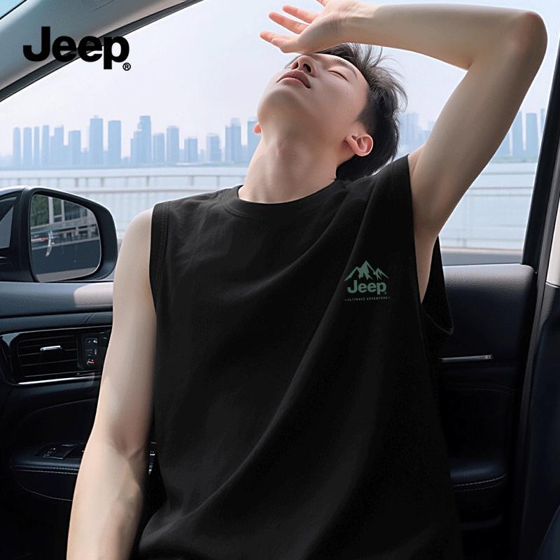 JEEP Men s Summer Cotton Breathable Sleeveless Vest L