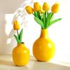 Metal Flower Vase for Home Decor| Decoration Item for Living Room Office| Table Decorative Flower Pot for Gifting | (Pack of 2,