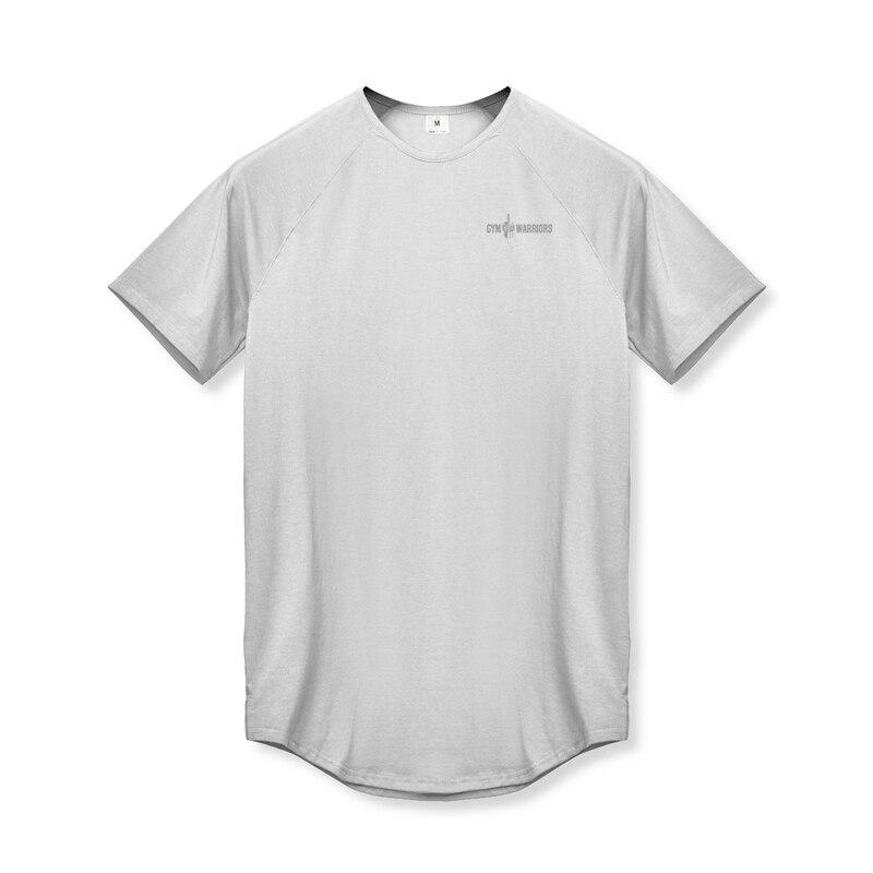 

Фитнес-быстросохнущая дышащая спортивная футболка с короткими рукавами для бега на открытом воздухе XXL белый