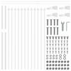 Garden Fence Woerden White 1.7 X 0.8 M Powder Coated Steel