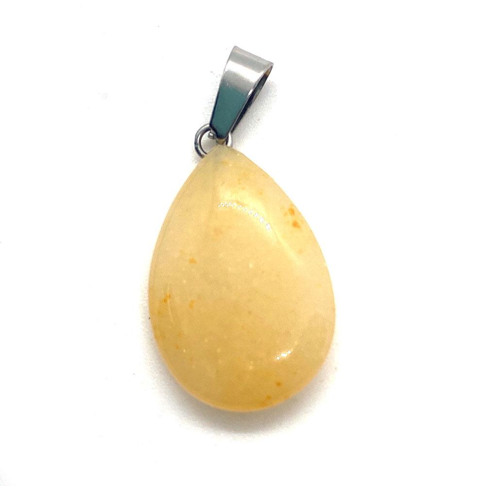 Opal Teardrop Pendant, 17x27mm Stone, Single Hole Melon Seed Buckle, DIY Necklace Jewelry Accessory