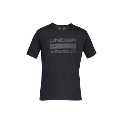 T-shirt Elasticizzata Stretch Stampata a Maniche Corte Uomo Top Nera 1329582-001