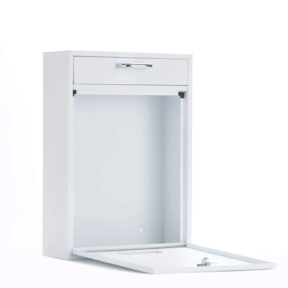 Iron Tinplate Letter Boxes Safe Locking Large Mail Drop Box Metal Email Suggestion Box  Front Door