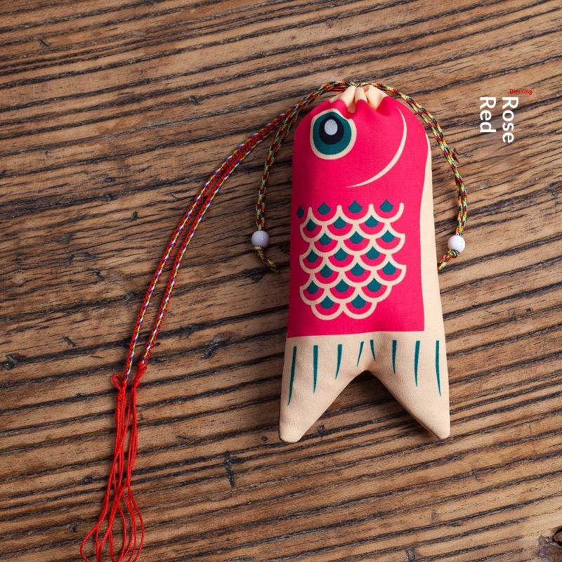 Koi Carp Blessing Bag Pendant Hanfu Decoration Graduation Gift Lucky Pouch Sachet Jewelry Bags Koi Carp Blessing Bag Coin Purse