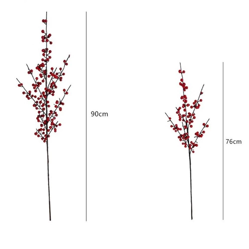 1PCS Holly Little Fruit Artificial Plants Red Berries Berry Bouquet Fake Flowers  New Year