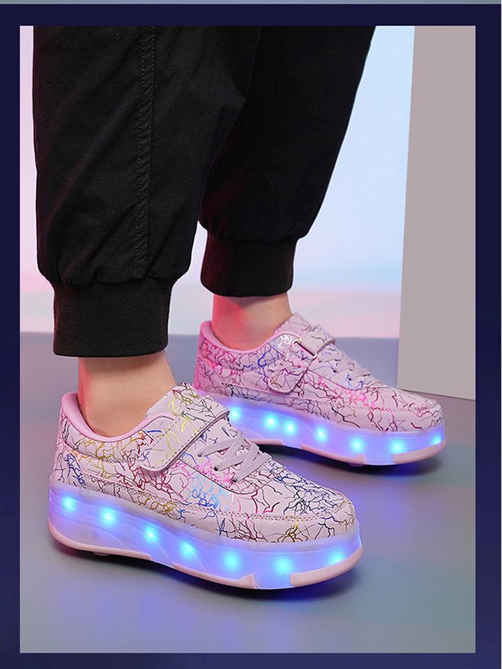 2025 Kids’ Double Row Roller Shoes - New Style 4-Wheel Skates Sneakers