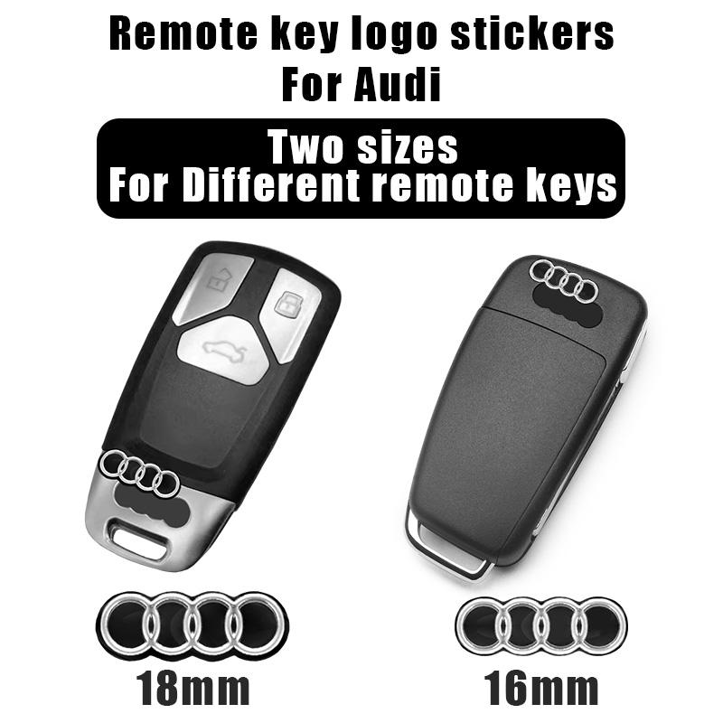 16/18mm Car Remote Key Sticker Aluminum Emblem Decoration Decal For hot A1 A2 A3 A4 A5 A6 A7 A8 Q2 Q3 Q4 Q5 Q6 Q7 Q8 TT RS3 RS7