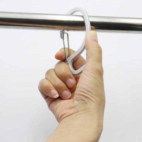 Silver S-shaped Hooks, Anti-slip, Size (9cm Total Length, 3.3cm Wide Opening), S-hook Carabiner, General-purpose Hooks, Rust-proof, Non-slip, for Wall