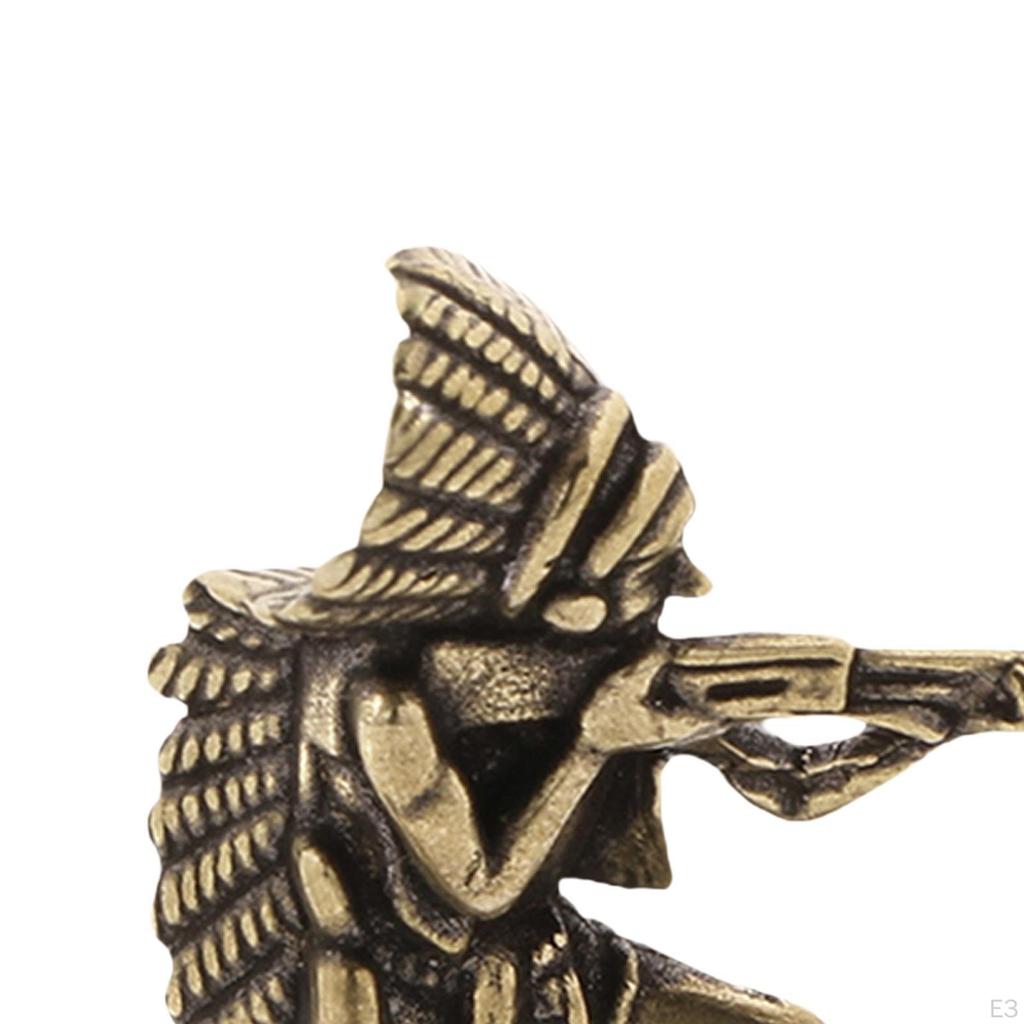 Indian Figurine Sculpture Craft Decor Brass Statue Tabletop Ornament for Showcase Bedroom Desktop