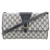 GUCCI Old Gucci Shoulder Bag 904.02.050 2-way clutch Gray / navy GG plus Women Used
