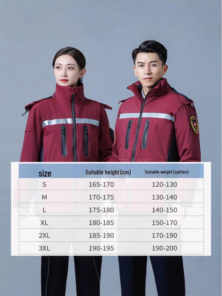 Health Emergency Cotton-Padded Windbreaker Suit for Hospital First Aid Rescue